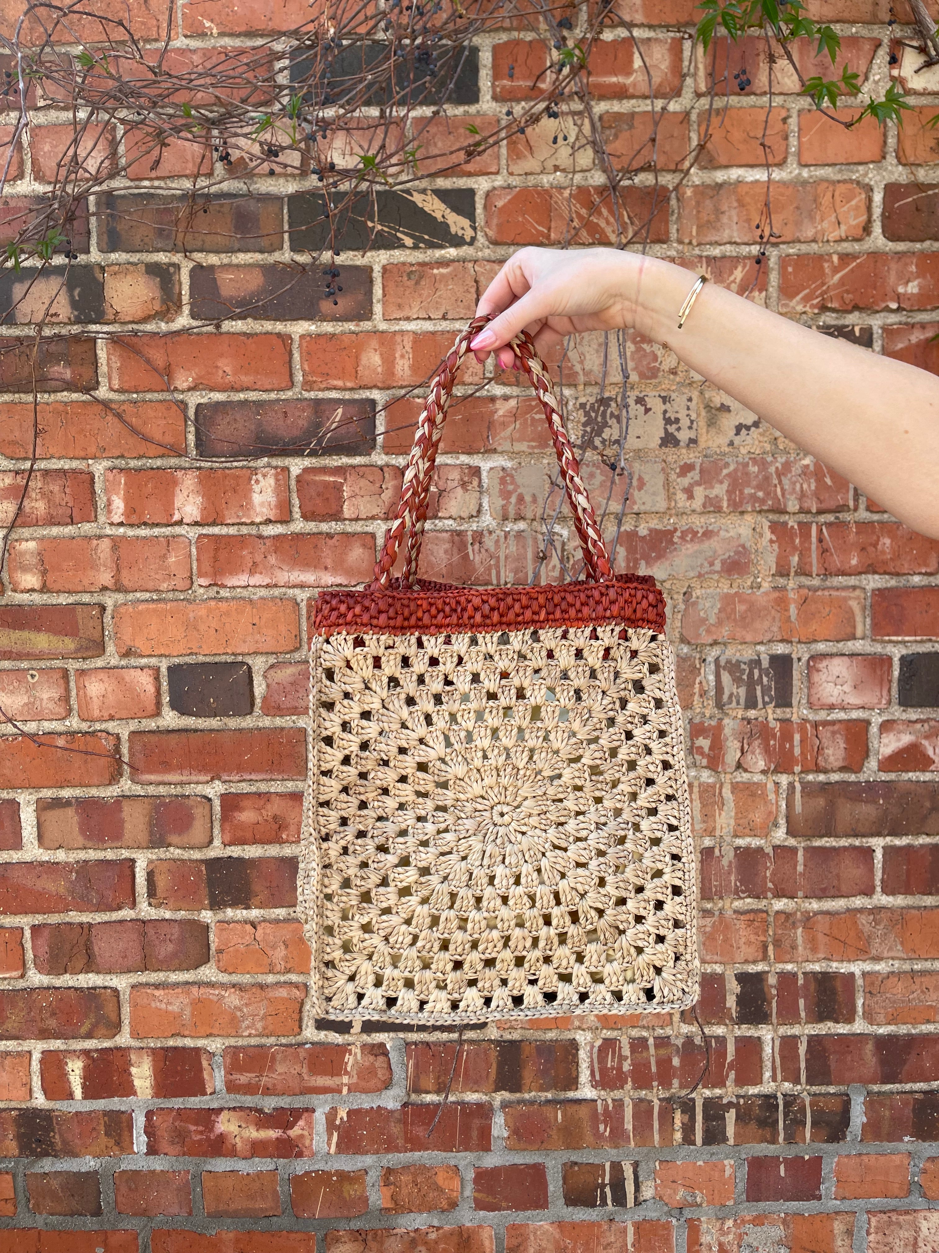 Abril Basket Raffia, Medium Size