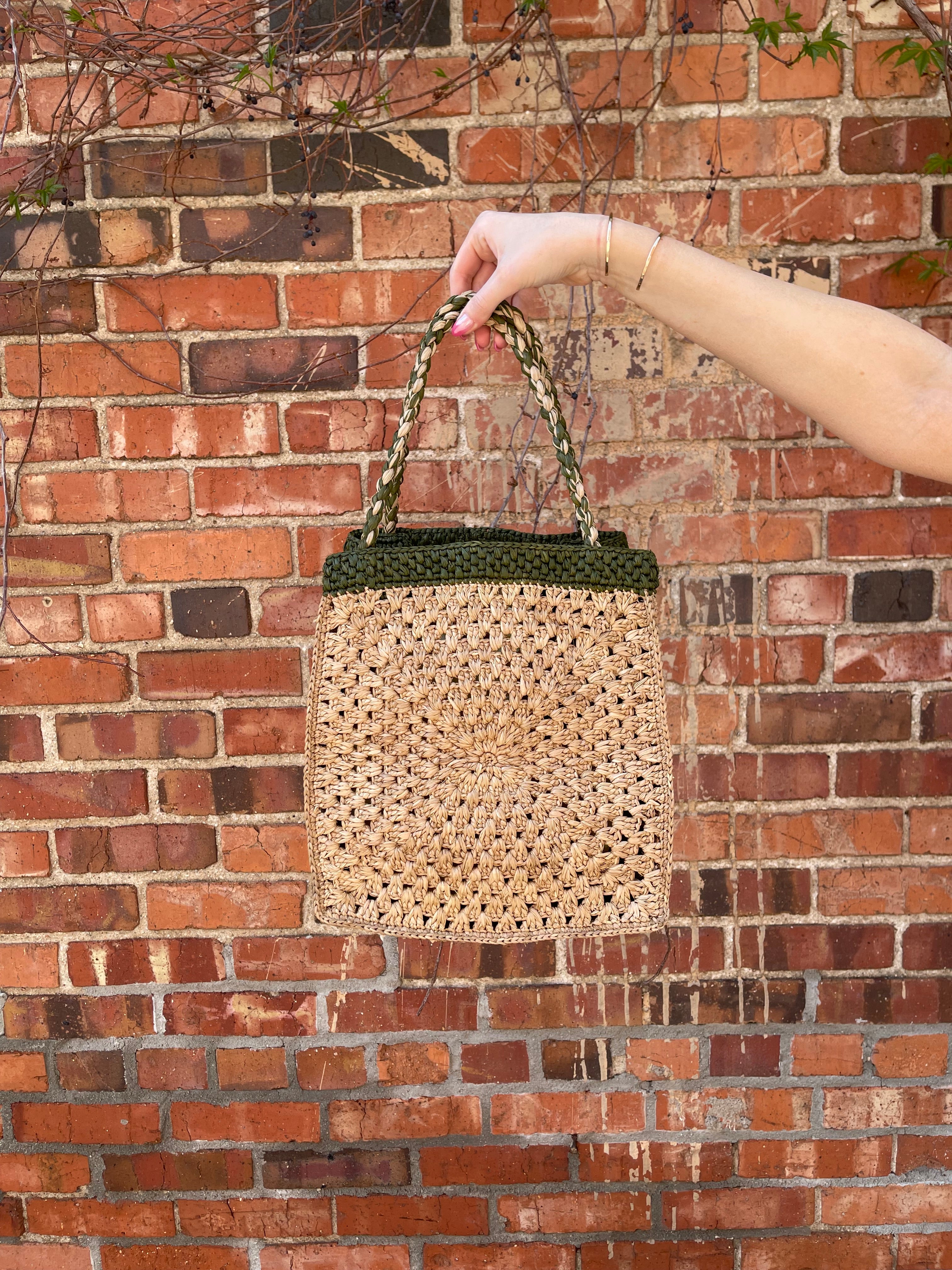 Abril Basket Raffia, Medium Size