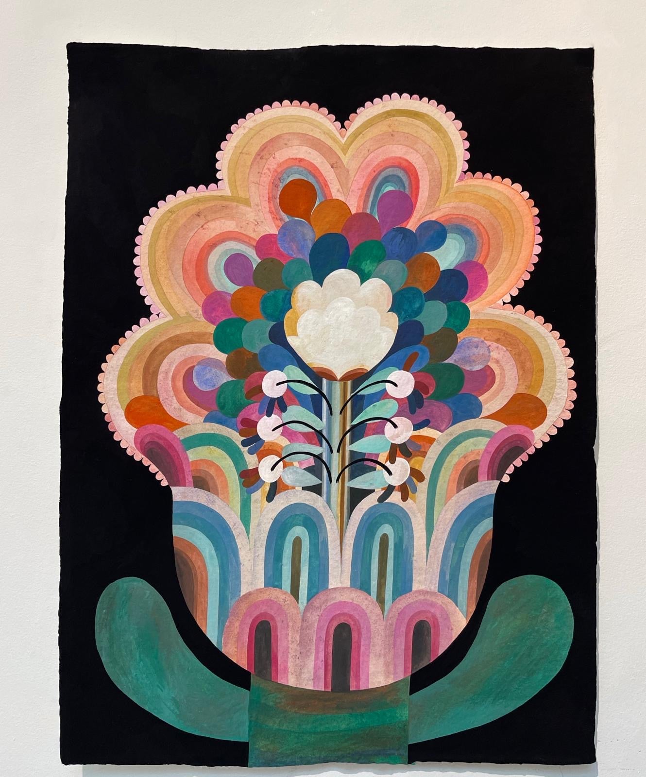 Caroline Rennequin Medium Framed Flower Painting 21.65" x 29.53"