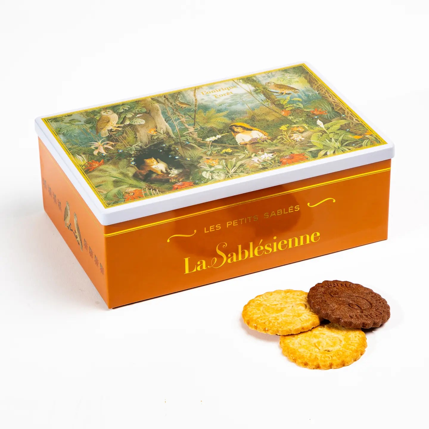 La Sablesienne Shortbread Cookies, "The Dreamlike Forest" Decorative Tin
