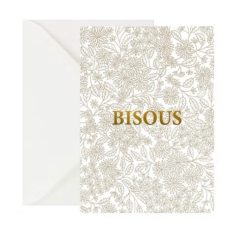 Gold Greeting Card in French