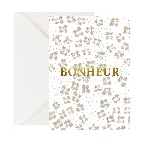 Gold Greeting Card in French