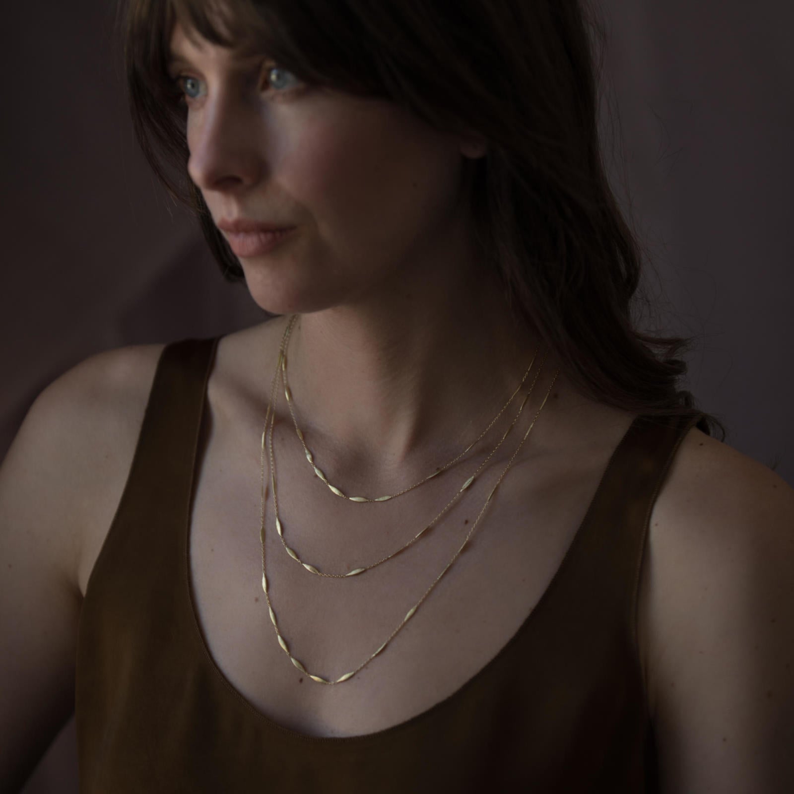 Sia Taylor 18k Medium Grass Seeds Necklace 20 1/4"