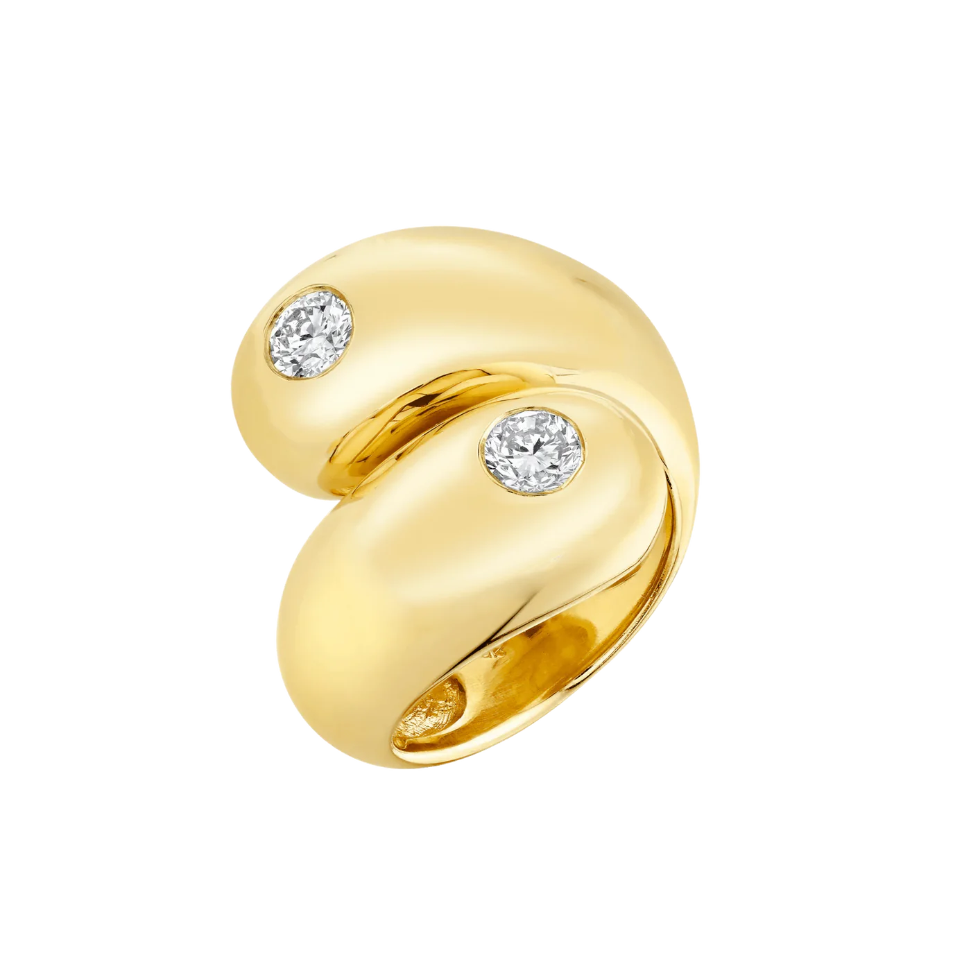 Gabriela Artigas Double Apse Ring with Double Bezel Diamonds Classic