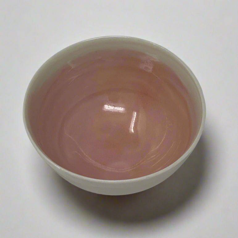 Porcelain Bowl with Watercolor Interior 2.5" Diameter