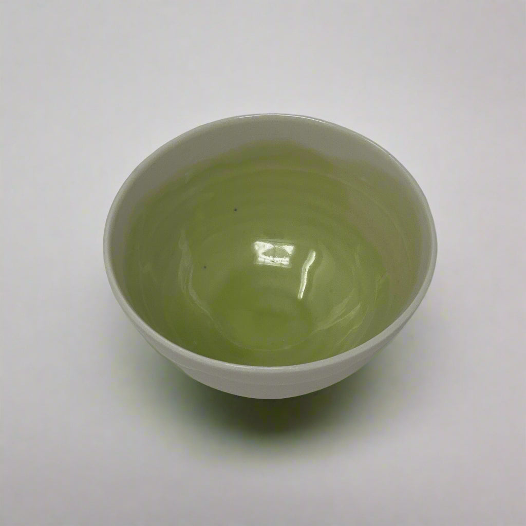 Porcelain Bowl with Watercolor Interior 2.5" Diameter