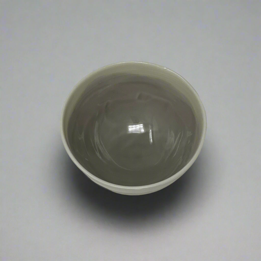 Porcelain Bowl with Watercolor Interior 2.5" Diameter