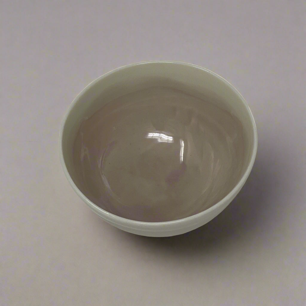 Porcelain Bowl with Watercolor Interior 2.5" Diameter