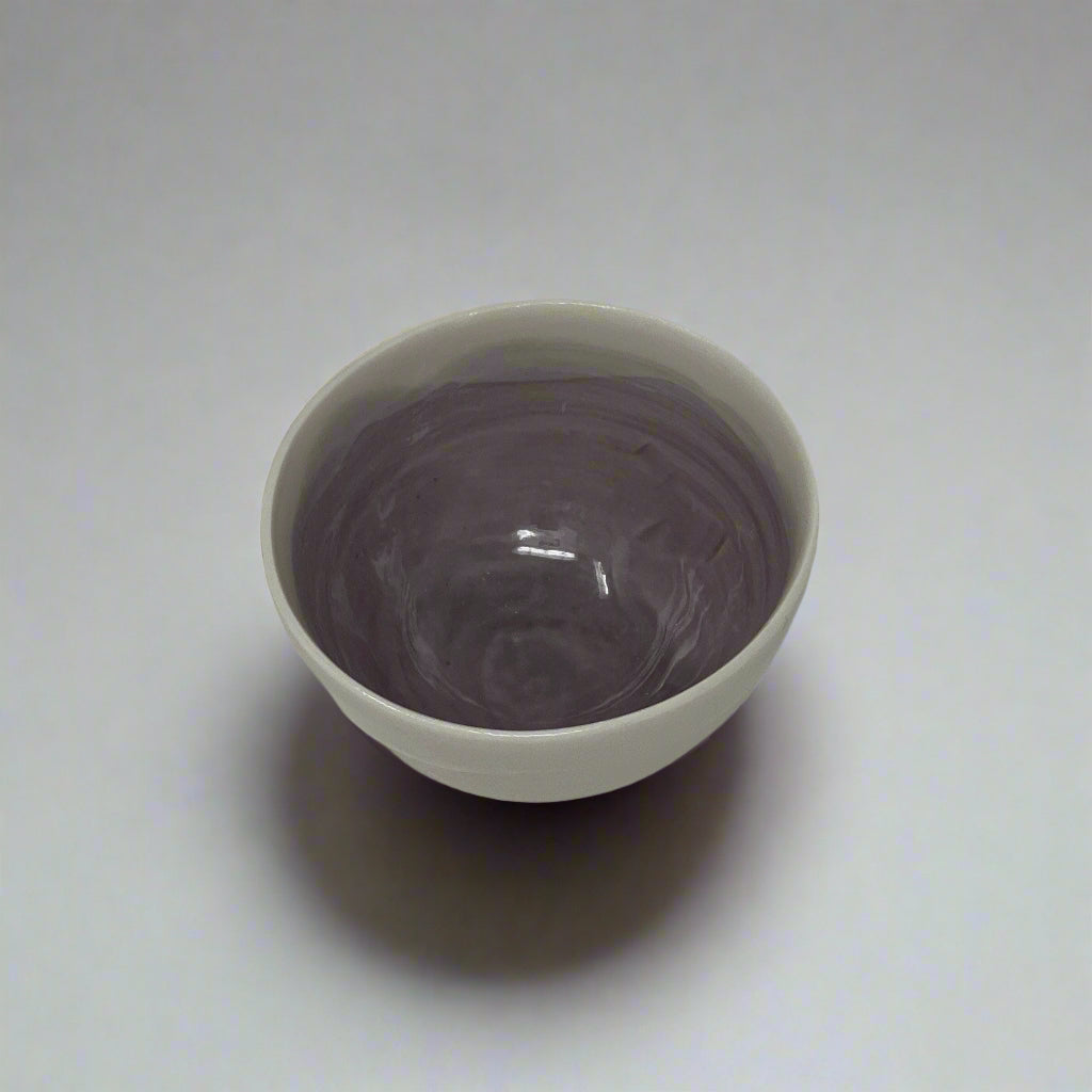 Porcelain Bowl with Watercolor Interior 2.5" Diameter