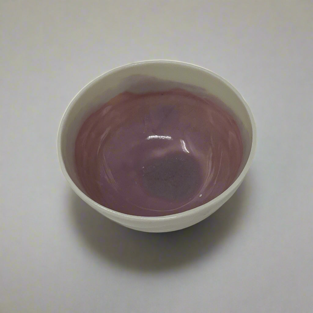 Porcelain Bowl with Watercolor Interior 2.5" Diameter