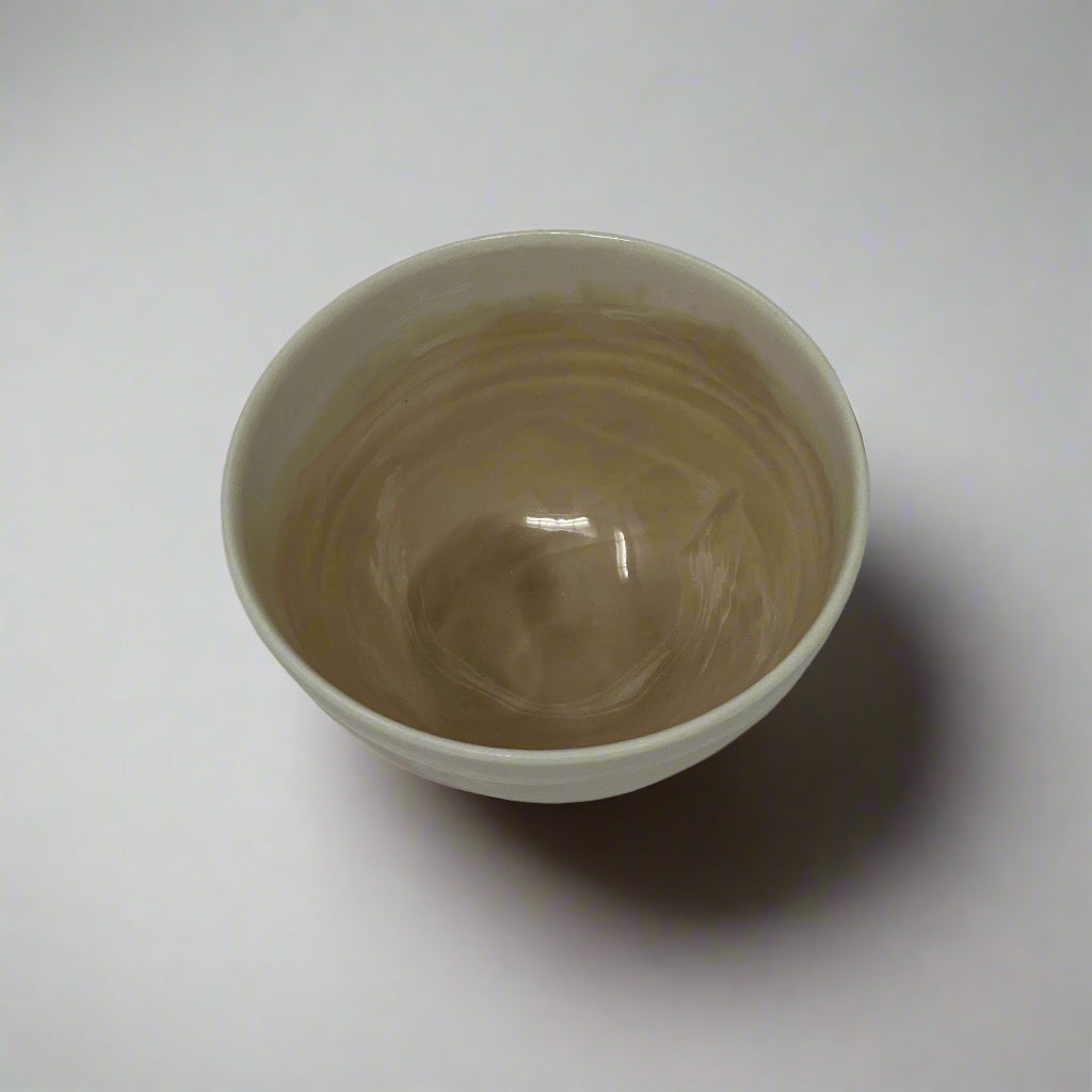 Porcelain Bowl with Watercolor Interior 2.5" Diameter