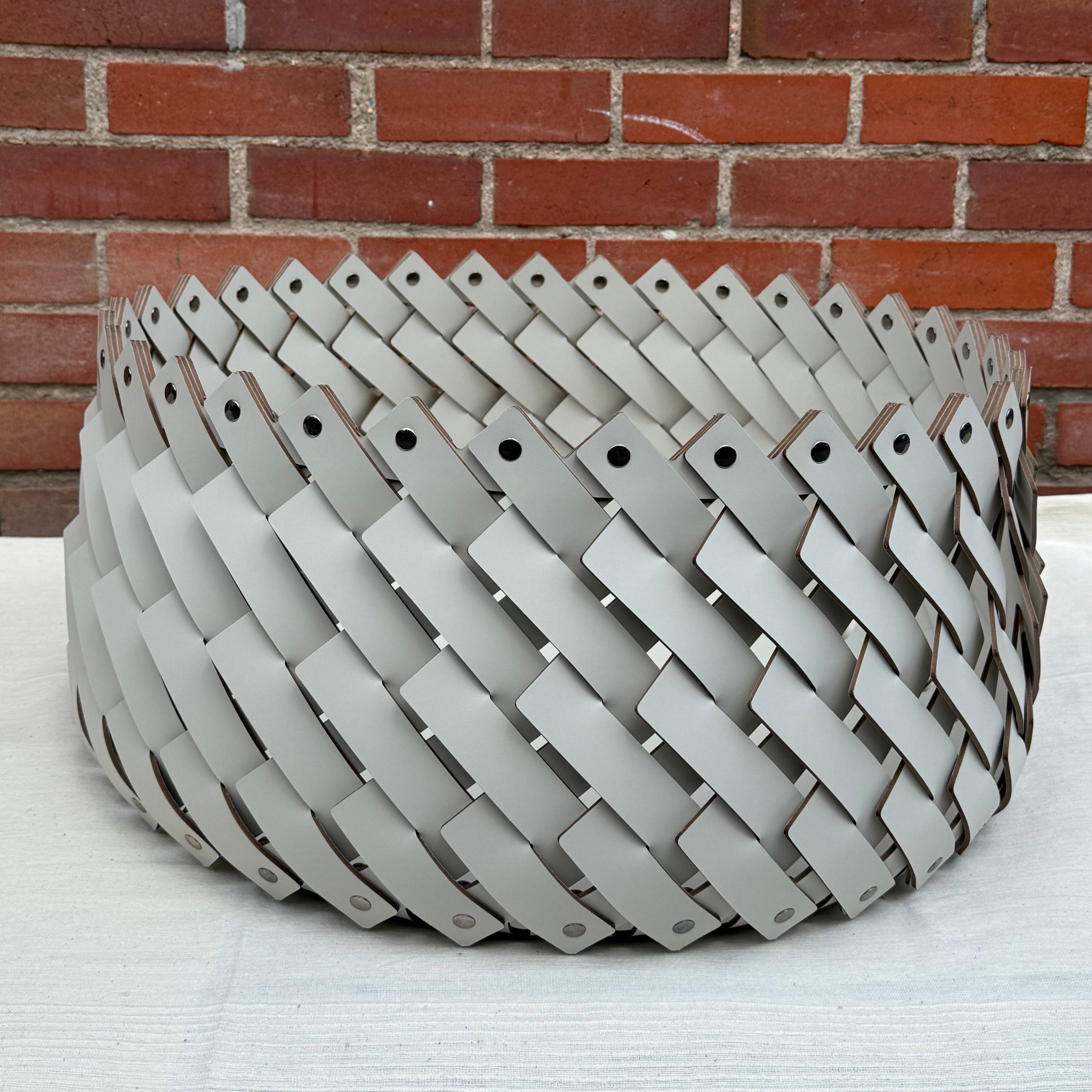 Almeria Round Leather Basket Antibes