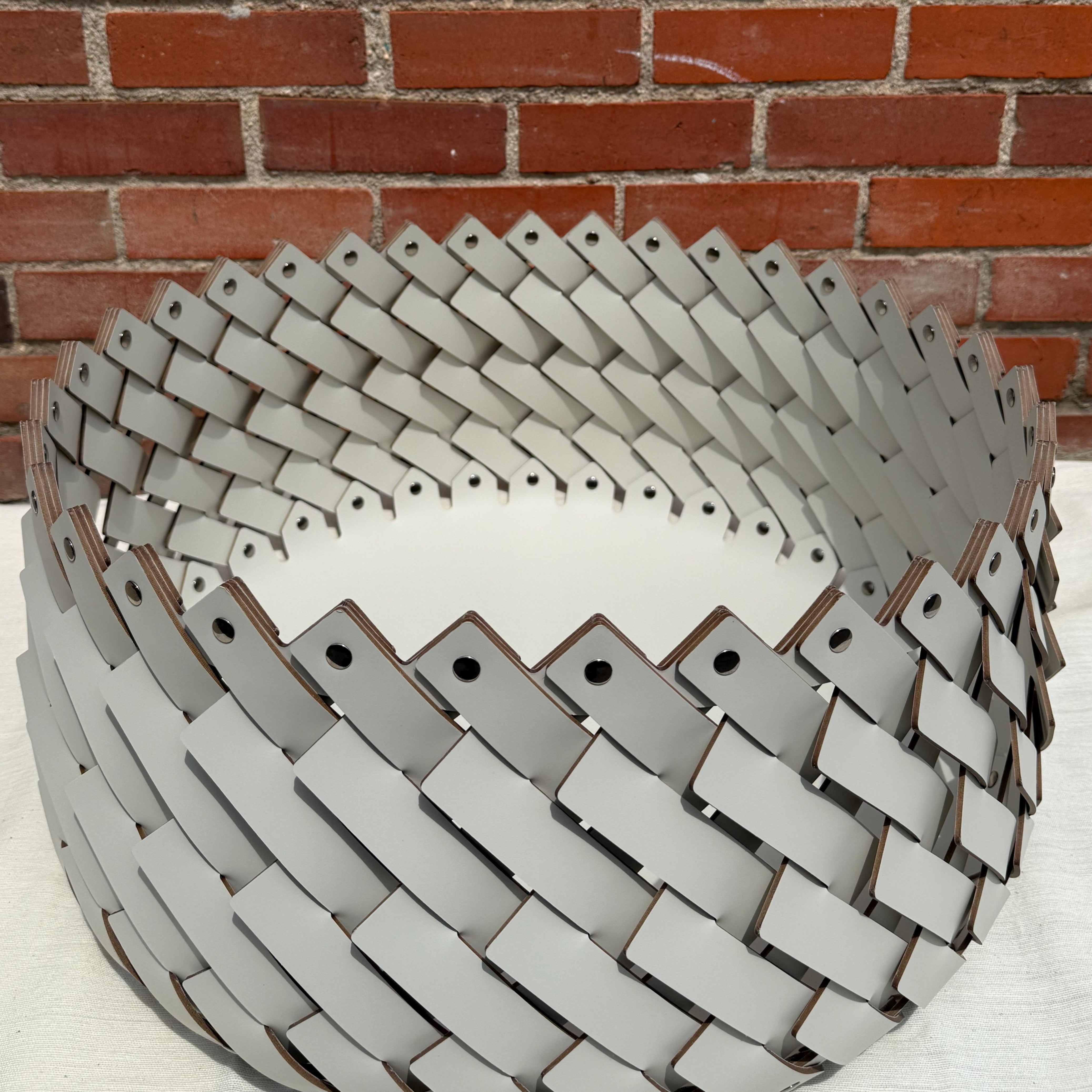 Almeria Round Leather Basket Antibes