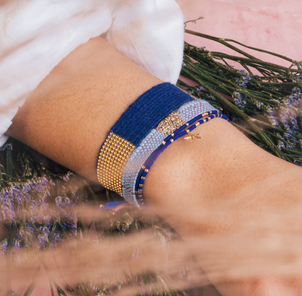 Miyuki Stretchy Beaded Bracelet, One Row