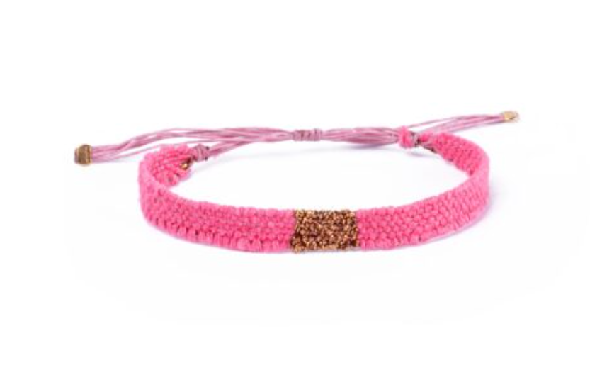 Esmeralda Bracelet, Lurex and Linen