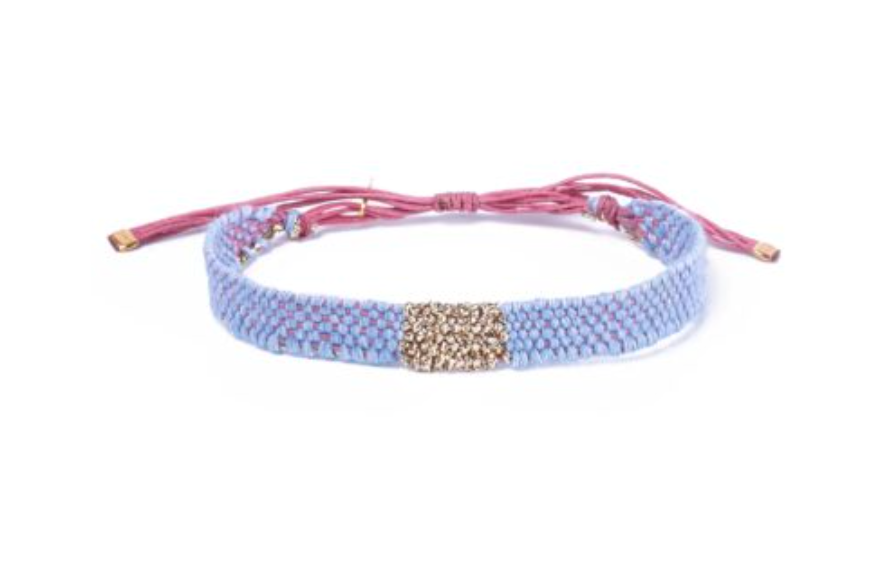 Esmeralda Bracelet, Lurex and Linen