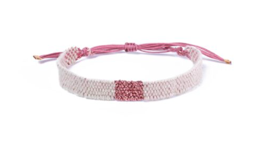 Esmeralda Bracelet, Lurex and Linen