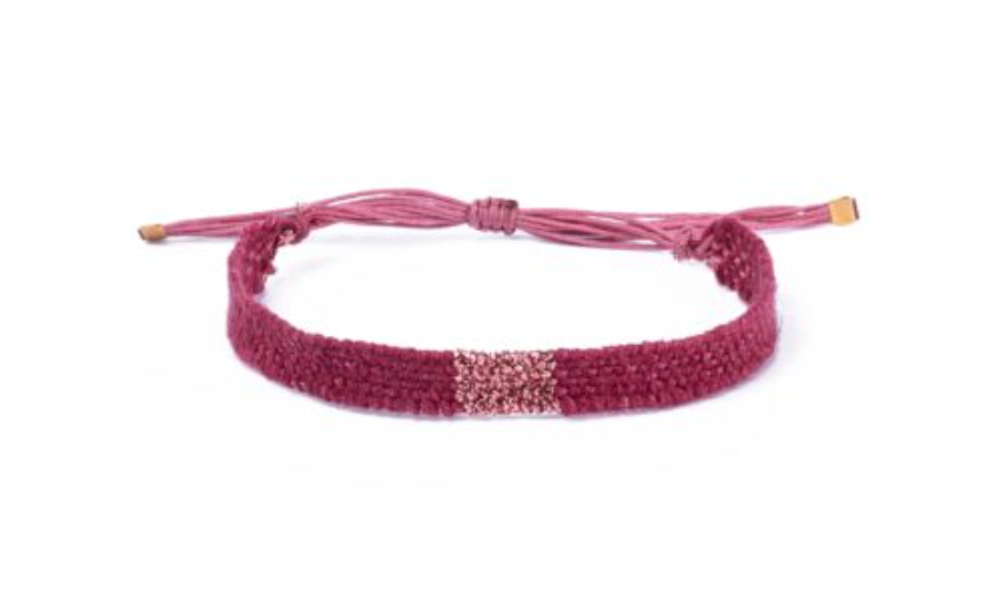 Esmeralda Bracelet, Lurex and Linen