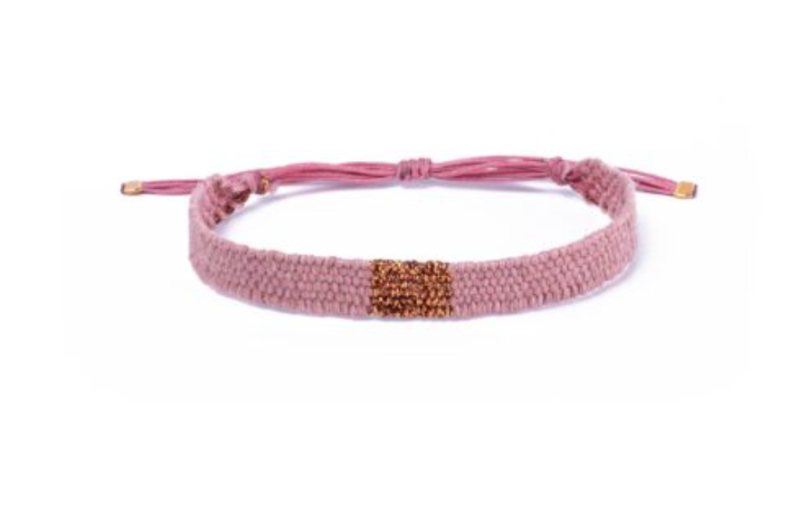 Esmeralda Bracelet, Lurex and Linen