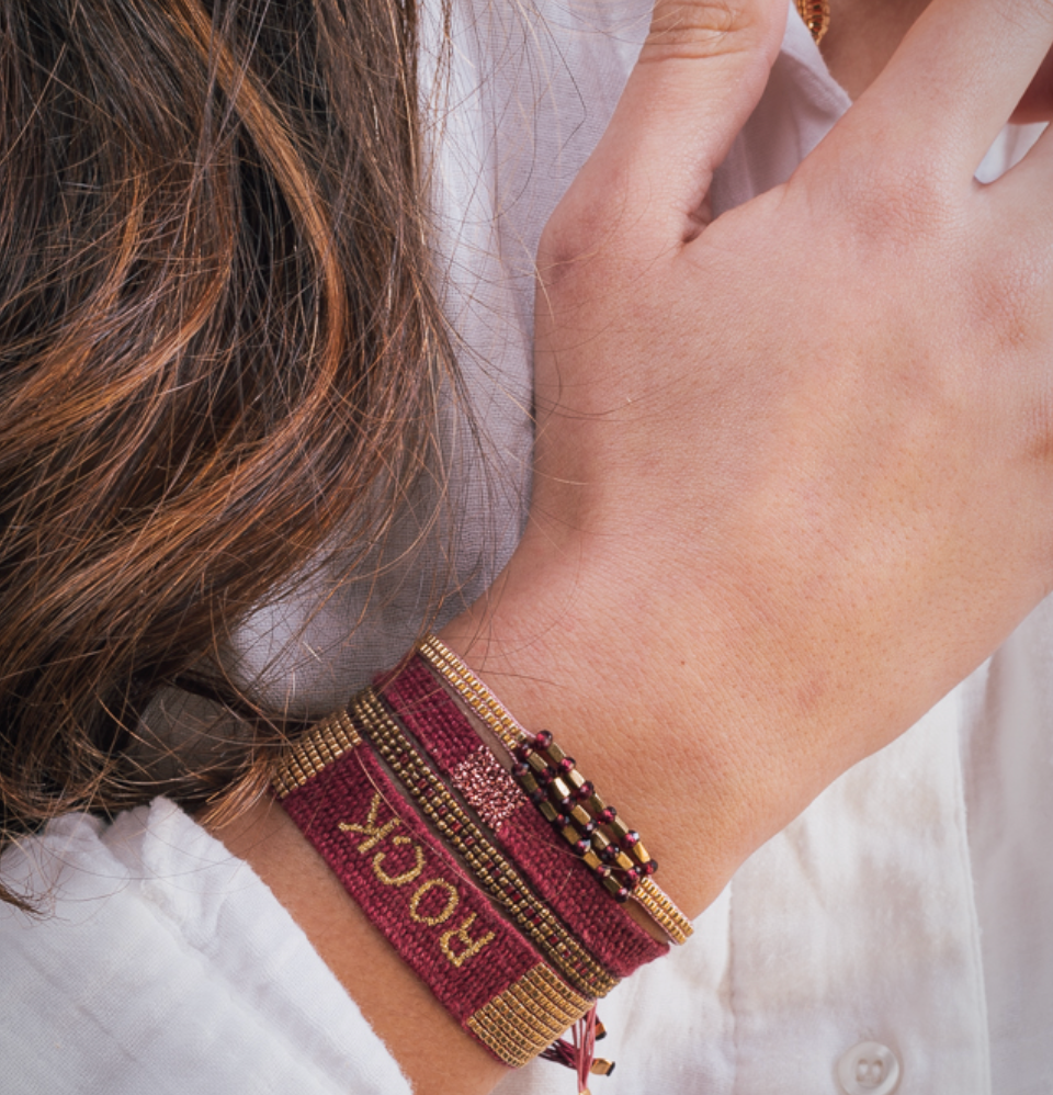 Love Bracelet, Bronze and Miyuki Beads