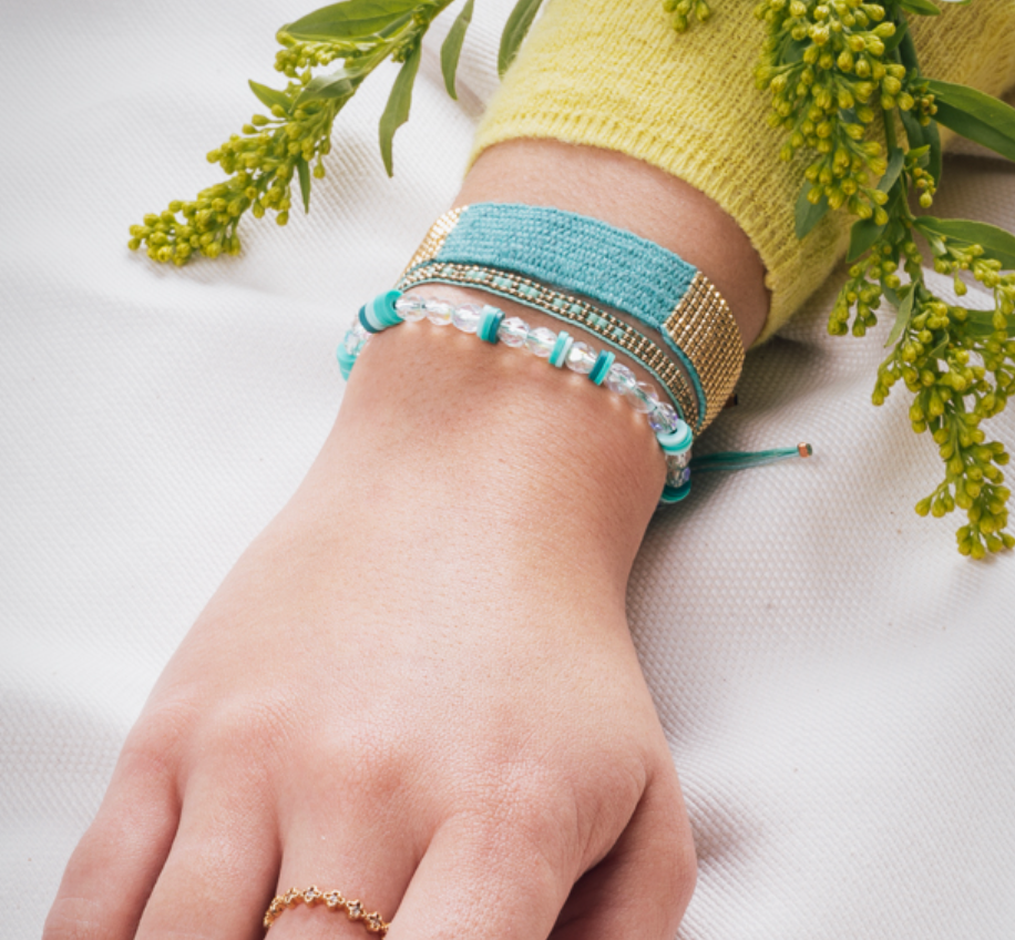 Love Bracelet, Bronze and Miyuki Beads