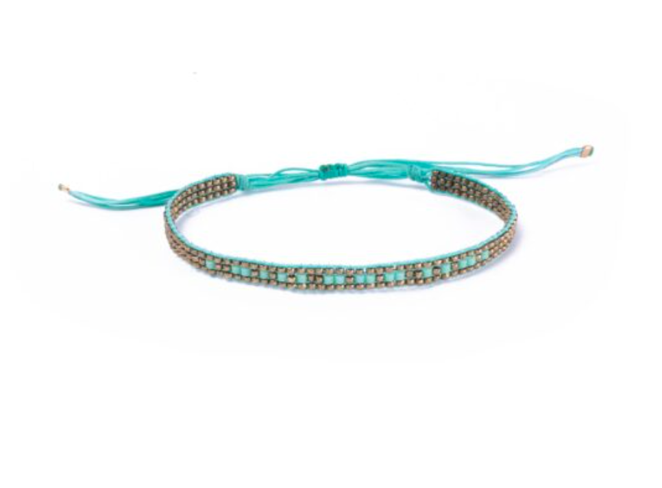 Love Bracelet, Bronze and Miyuki Beads