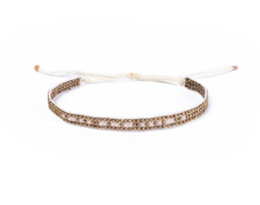 Love Bracelet, Bronze and Miyuki Beads