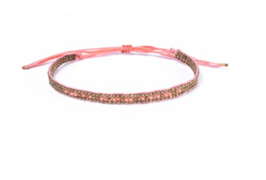 Love Bracelet, Bronze and Miyuki Beads