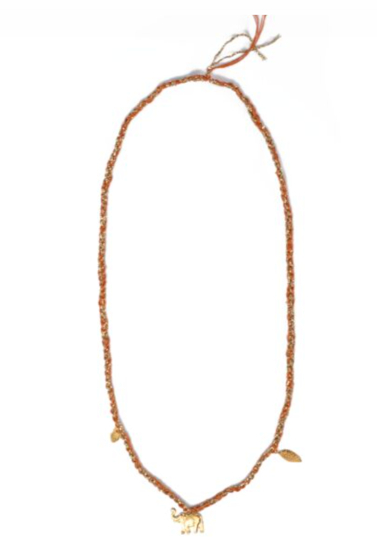 Frida Long Necklace Medium, Three Charms