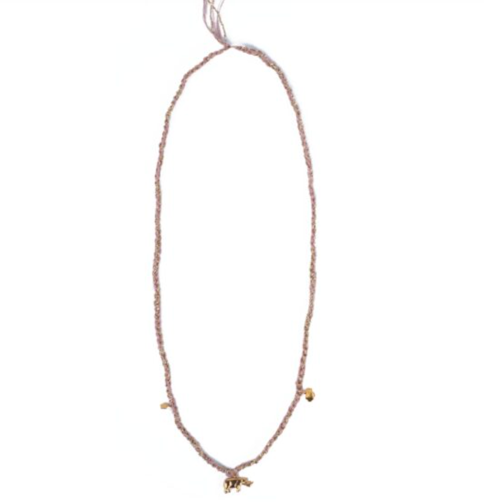 Frida Long Necklace Medium, Three Charms