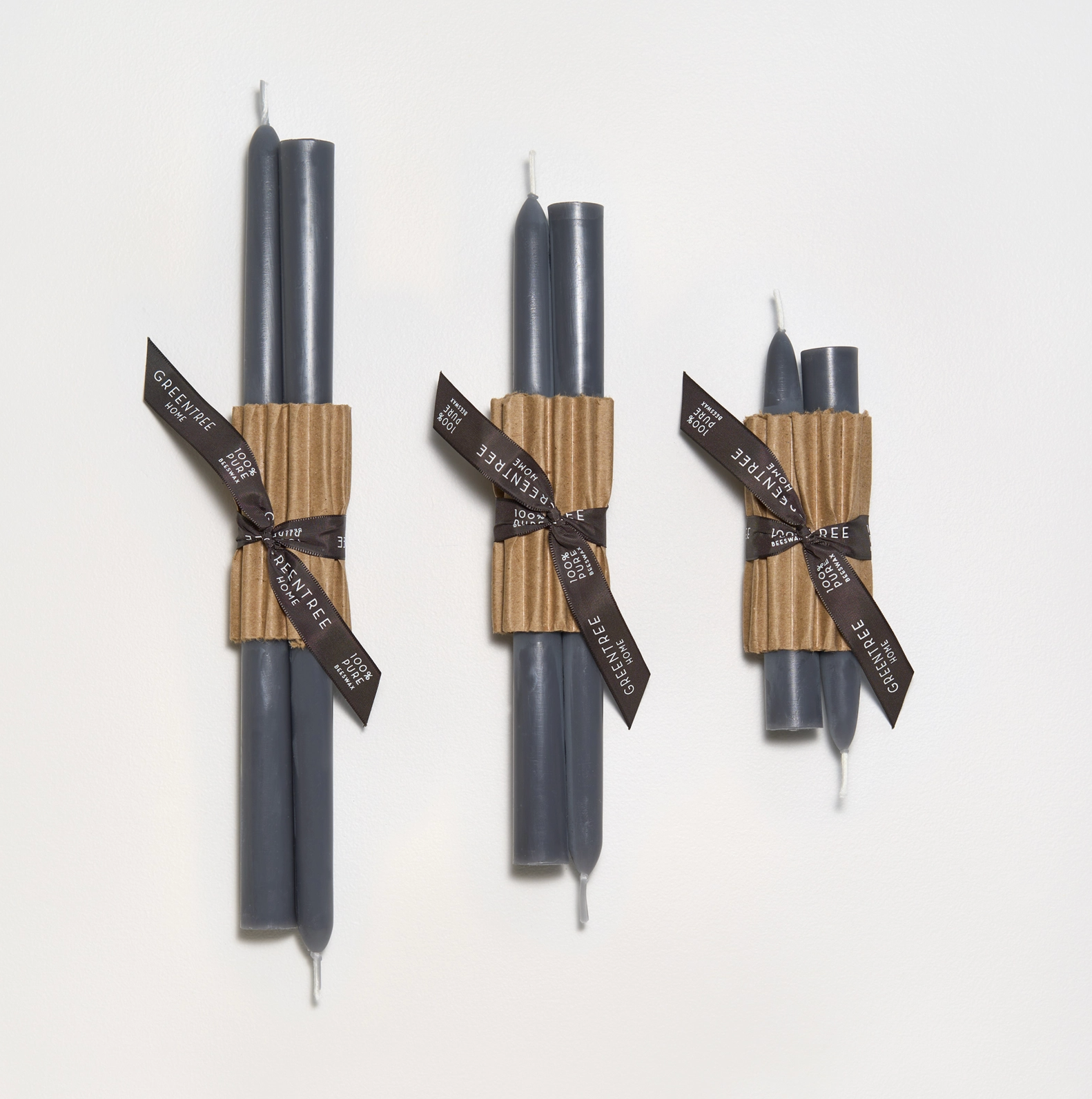 Pair of Everyday Beeswax Taper Candles 12"
