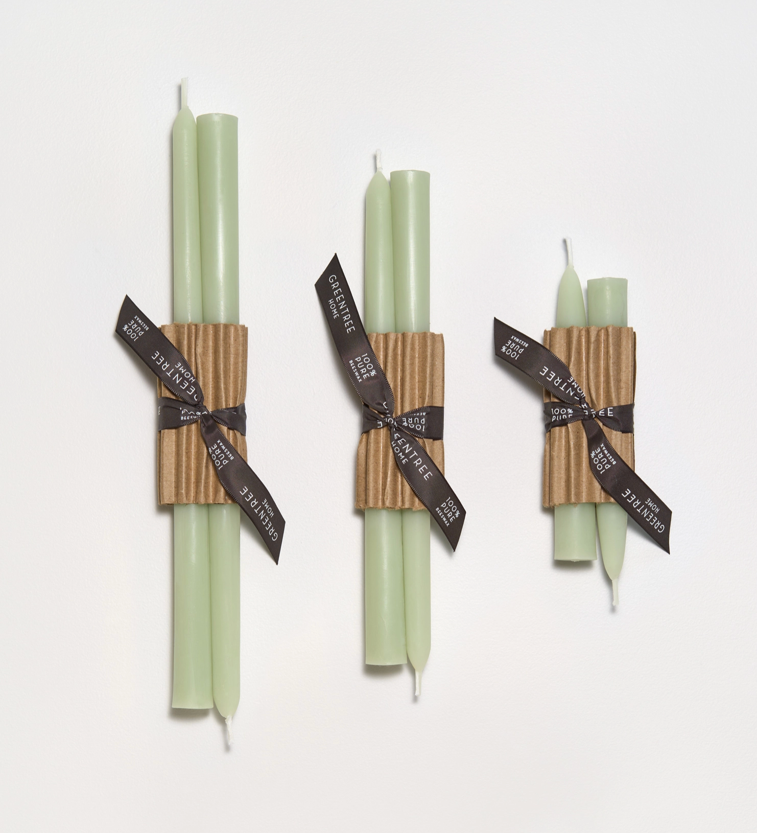 Pair of Everyday Beeswax Taper Candles 12"