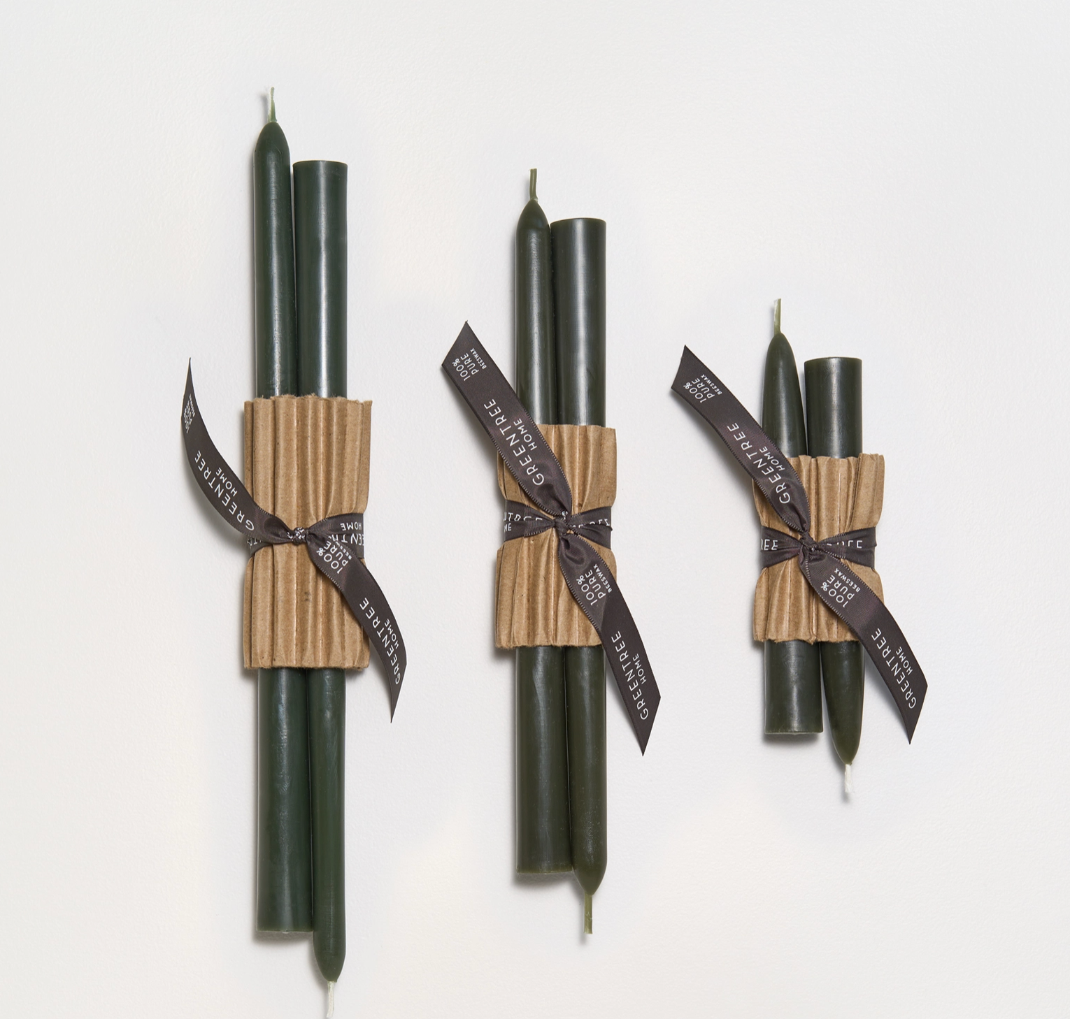 Pair of Everyday Beeswax Taper Candles 12"