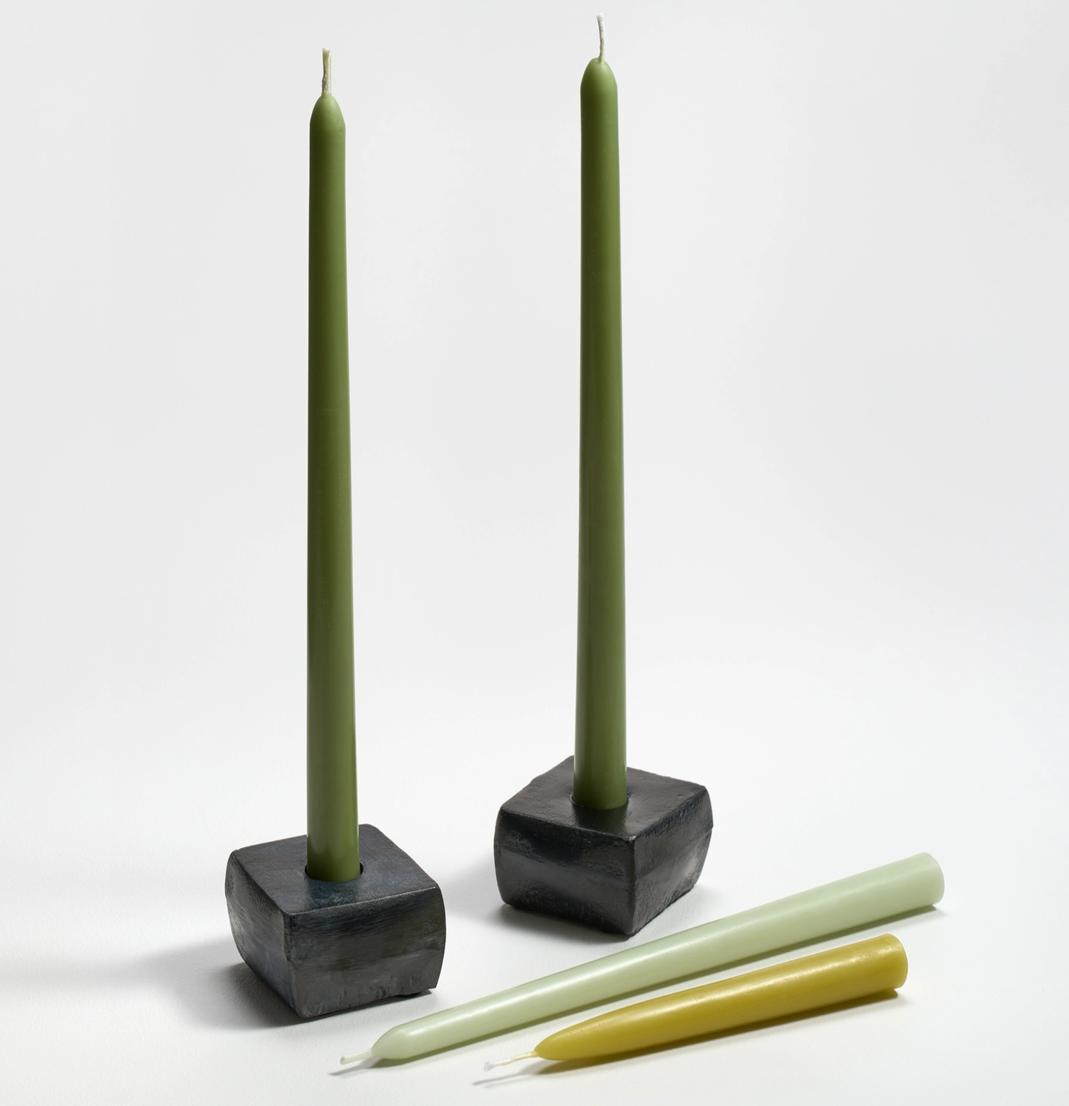 Pair of Everyday Beeswax Taper Candles 12"