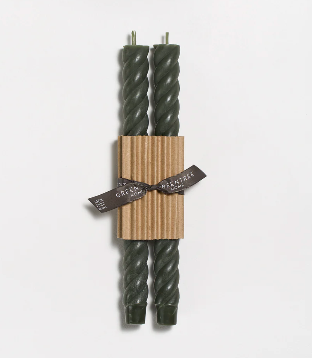 Pair of Rope Taper Candles 10"