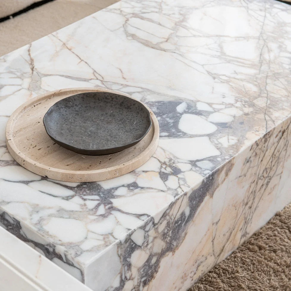 Stoned Amsterdam Soho Grand Rectangular Marble Coffee Table - Homebody Denver