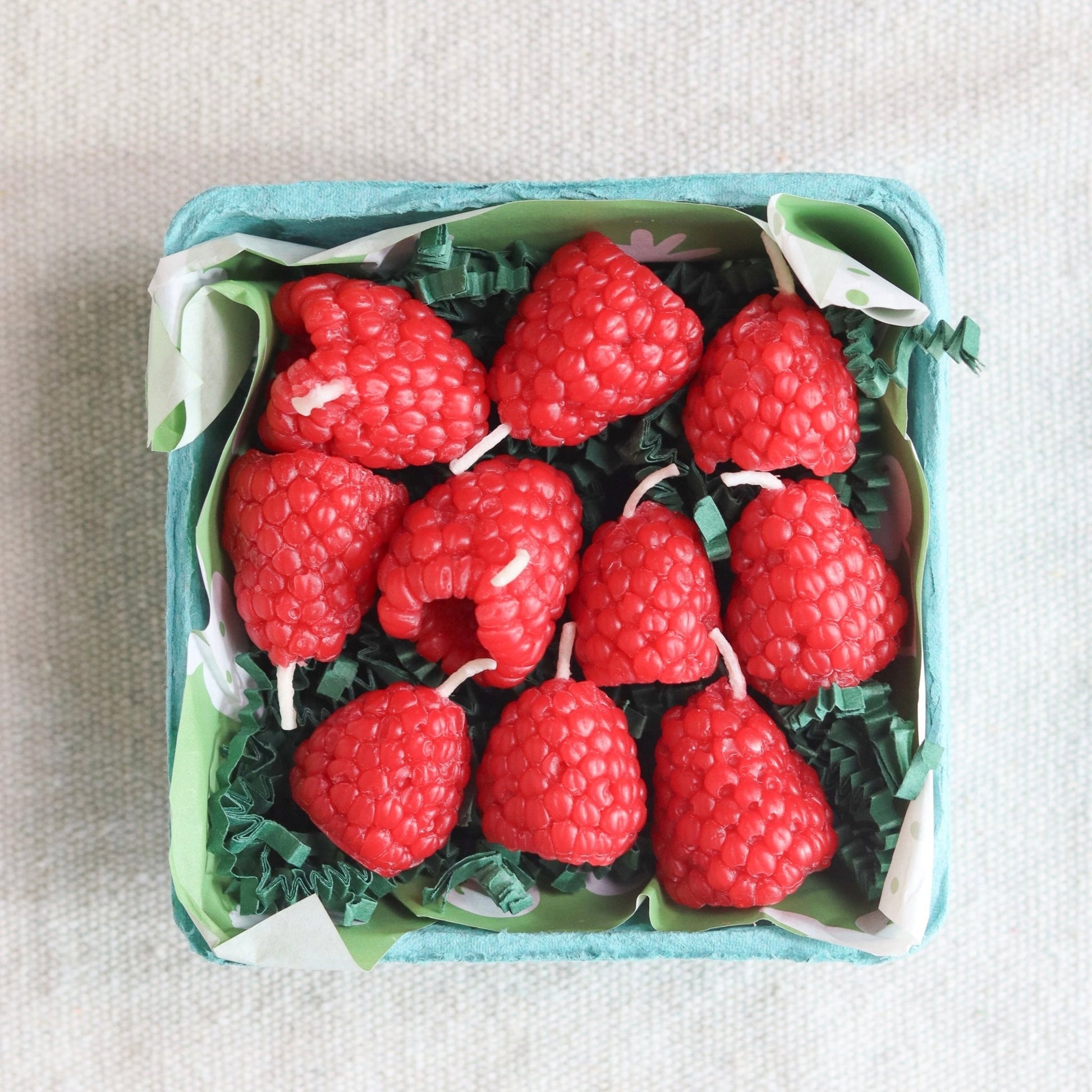 Beeswax Raspberry Birthday Candles