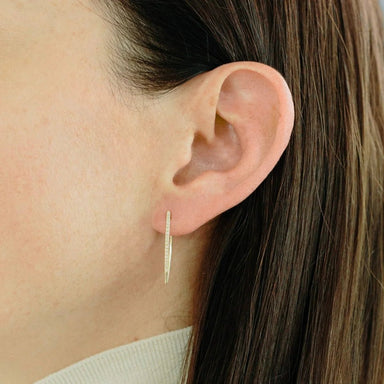 Gabriela Artigas Single Large Classic Infinite Tusk Earring 14k Yellow Gold with Pave Diamonds - Homebody Denver