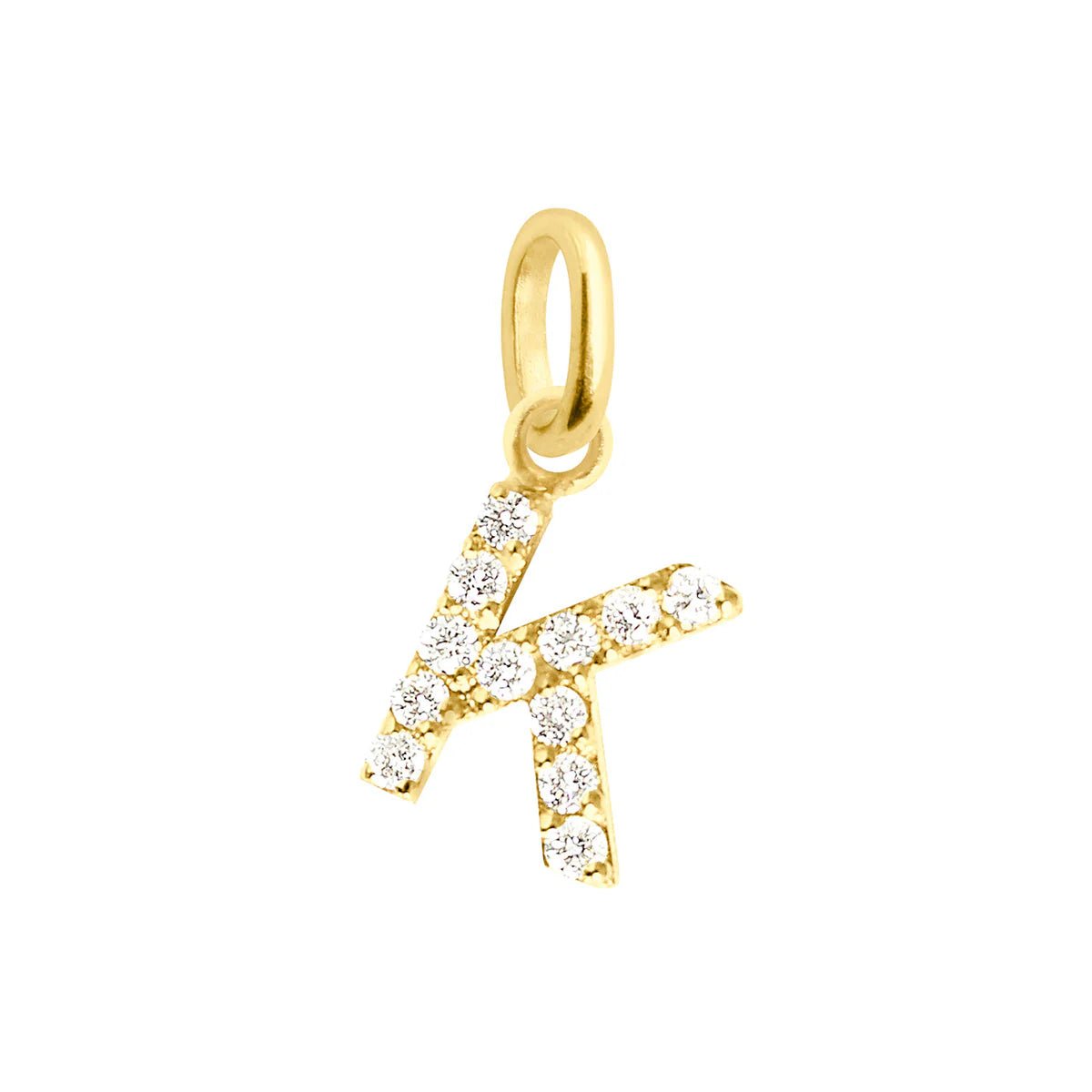 Gigi Clozeau Classic Lucky Letter Diamond Pendant, 18kt. - Homebody Denver