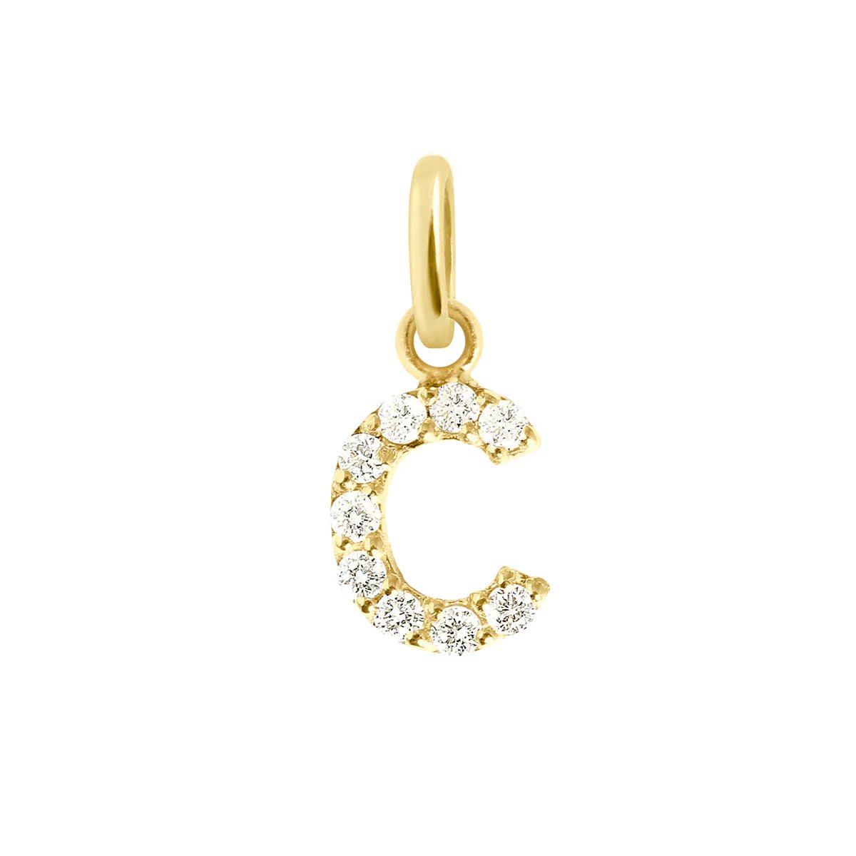 Gigi Clozeau Classic Lucky Letter Diamond Pendant, 18kt. - Homebody Denver