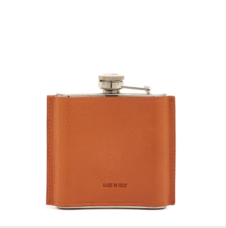 Il Bisonte Cowhide & Stainless Steel Hip Flask - Homebody Denver