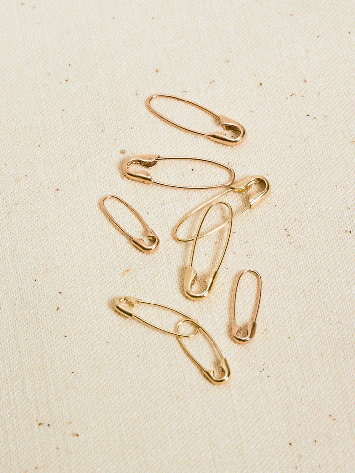 Loren Stewart Single Safety Pin Earring 14kt. YG