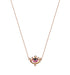 Lito 14K Yellow Gold "Russe Petit Rose" Necklace with Small Pink Enameled Eye and White Brilliant Cut Diamonds - Homebody Denver