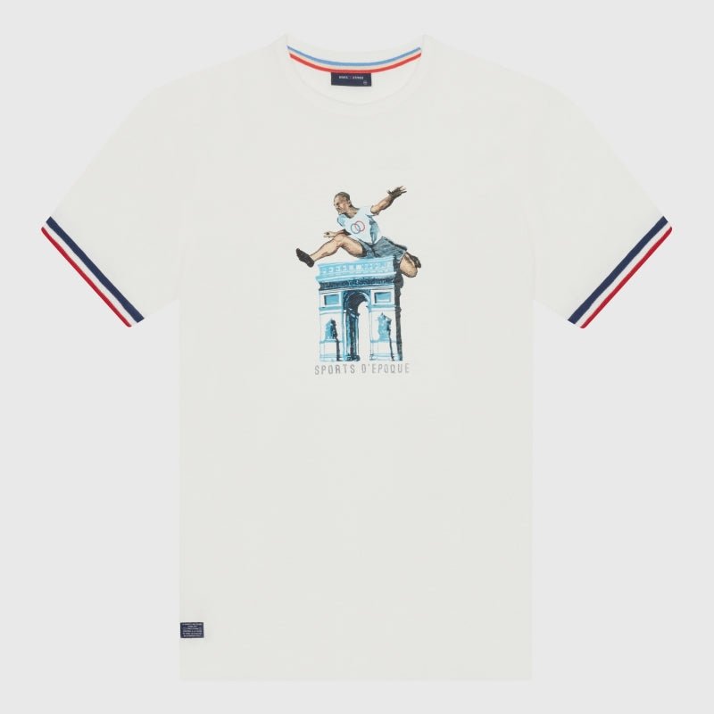 Men's T-Shirt Sauteur de Haies/Hurdler, Natural White - Homebody Denver