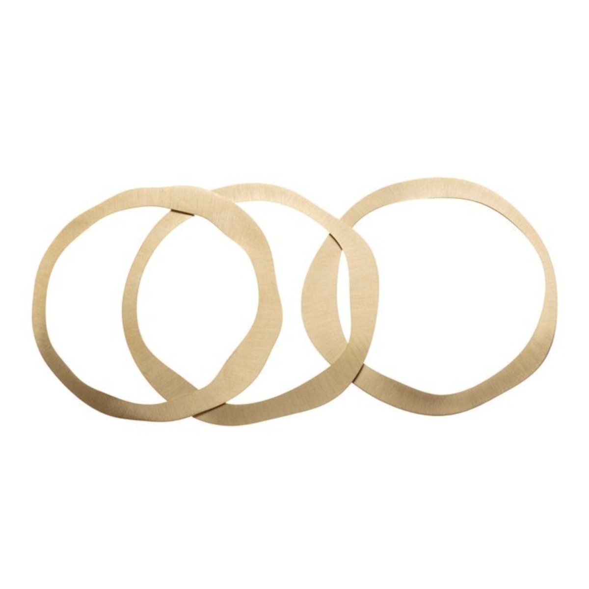 Bracelets Bronze Irregular Shape - Set of three