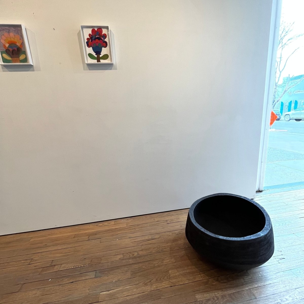 Atlantis Organic Low Oval Ceramic Flower Pot 24"dia. - Homebody Denver