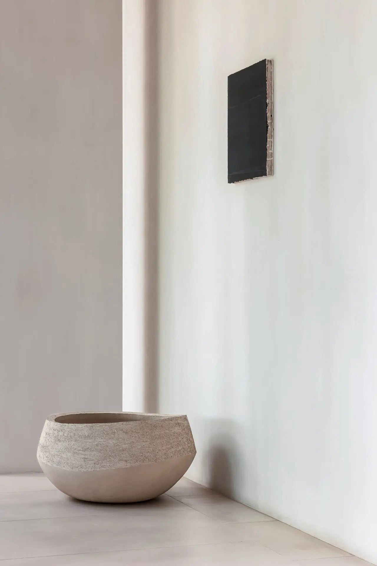 Atlantis Organic Low Oval Ceramic Flower Pot 24"dia. - Homebody Denver