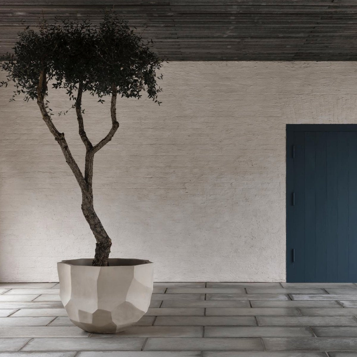 Bilbao Geometric Ceramic Pot 24"dia. x 18" high - Homebody Denver