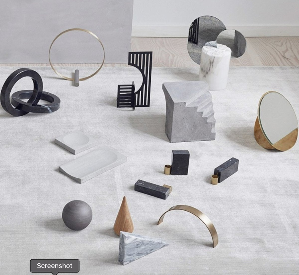 Double Moon Sculpture White - Homebody Denver