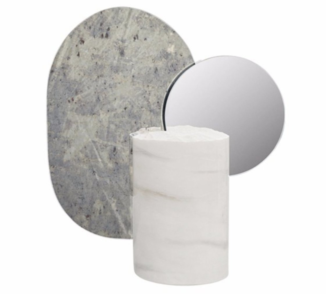 Double Moon Sculpture White - Homebody Denver